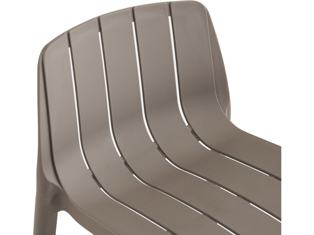 Set aus 2 stapelbaren Gartenhochstühlen "Vaena" - Taupe