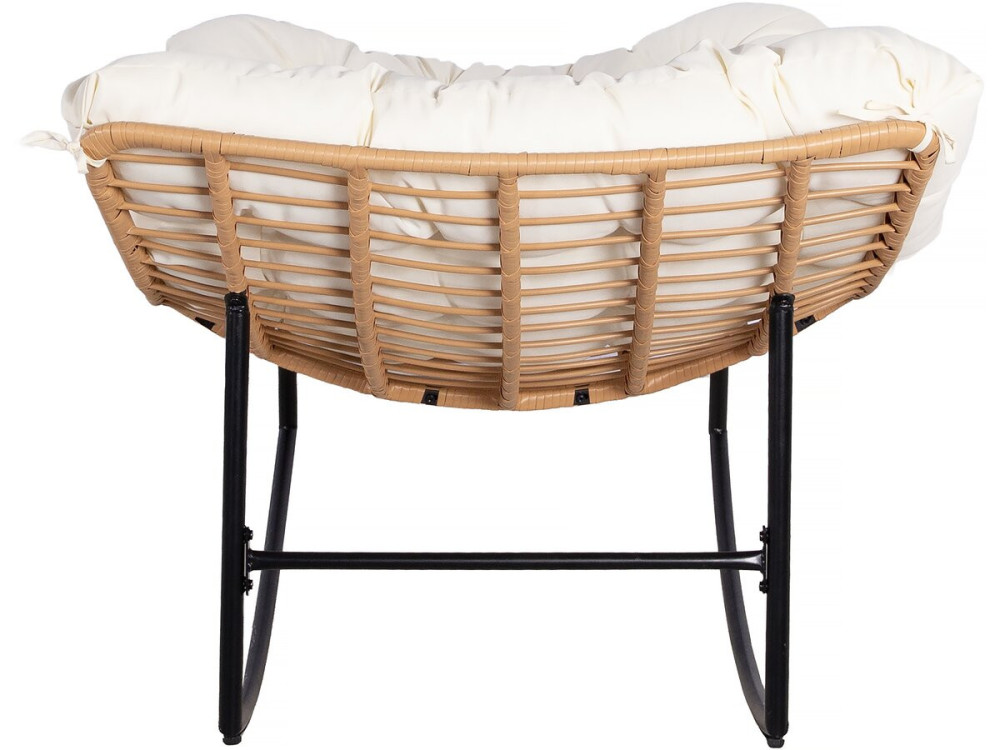 Papasan Schaukelstuhl mit Innen-/Außenkissen "Papaya" - Beige