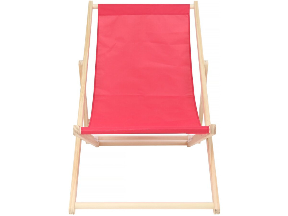 2er-Set Liegestühle aus Holz "Chilienne" - 107 x 56,5 x 81 cm - Rot
