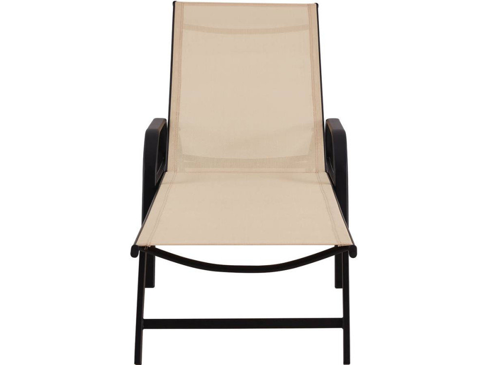2er-Set Sonnenliegen aus Metall "Farniente - Beige