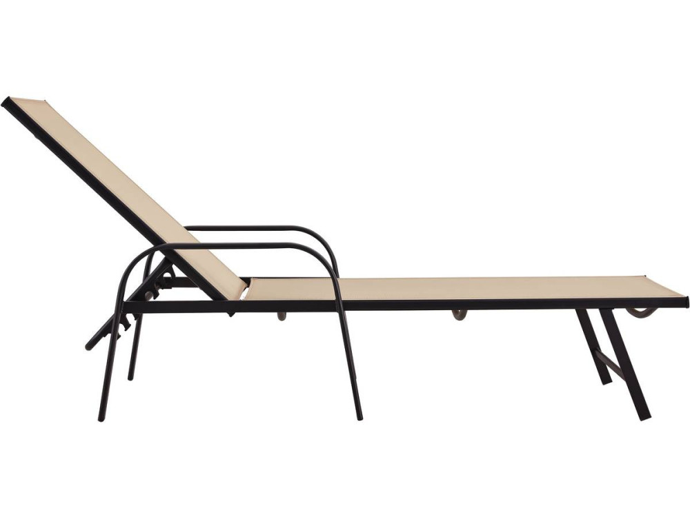 2er-Set Sonnenliegen aus Metall "Farniente - Beige