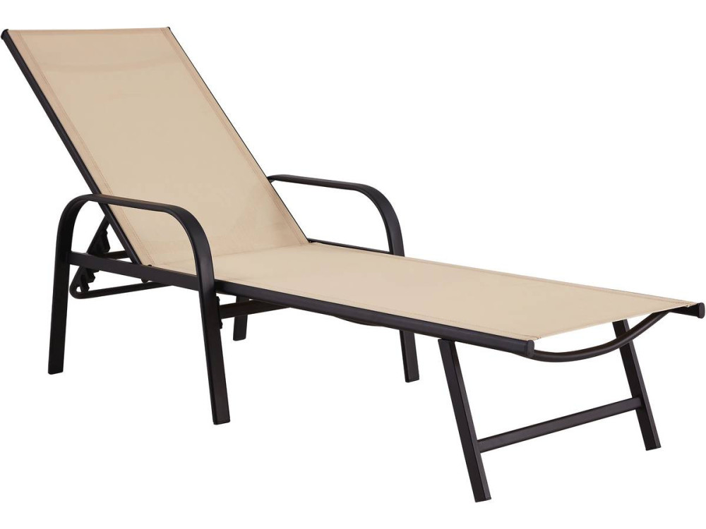 2er-Set Sonnenliegen aus Metall "Farniente - Beige
