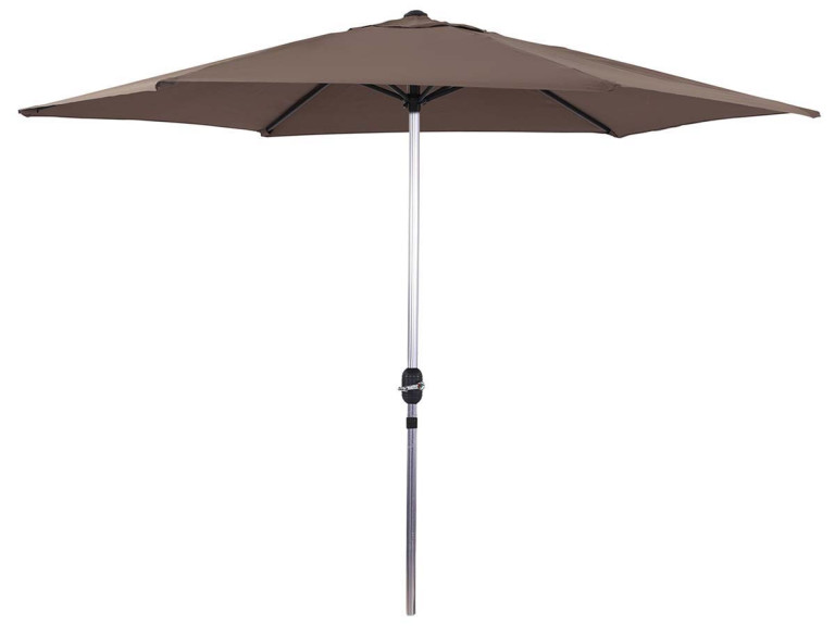Sonnenschirm aus Alu "Sol" - Rund - Ø 3m - Taupe