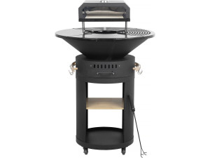 Barbecue plancha brasero mit Pizzaofen "César premium"- Ø 81 cm - Schwarz