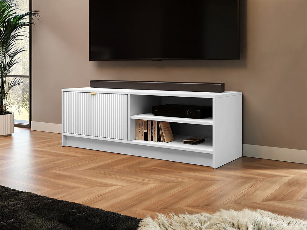 TV-Möbel Tireno 1K weiß 120 x 40 x 40 cm