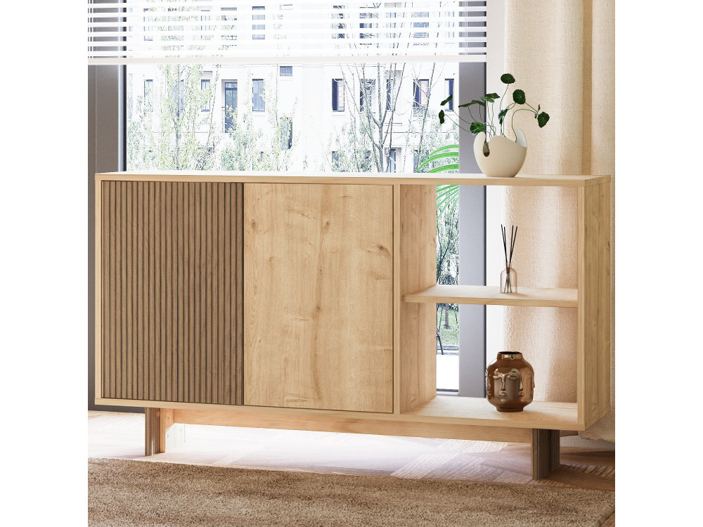 Anrichte aus Holz "Ravello" - 140 x 35 x 80 cm - Beige