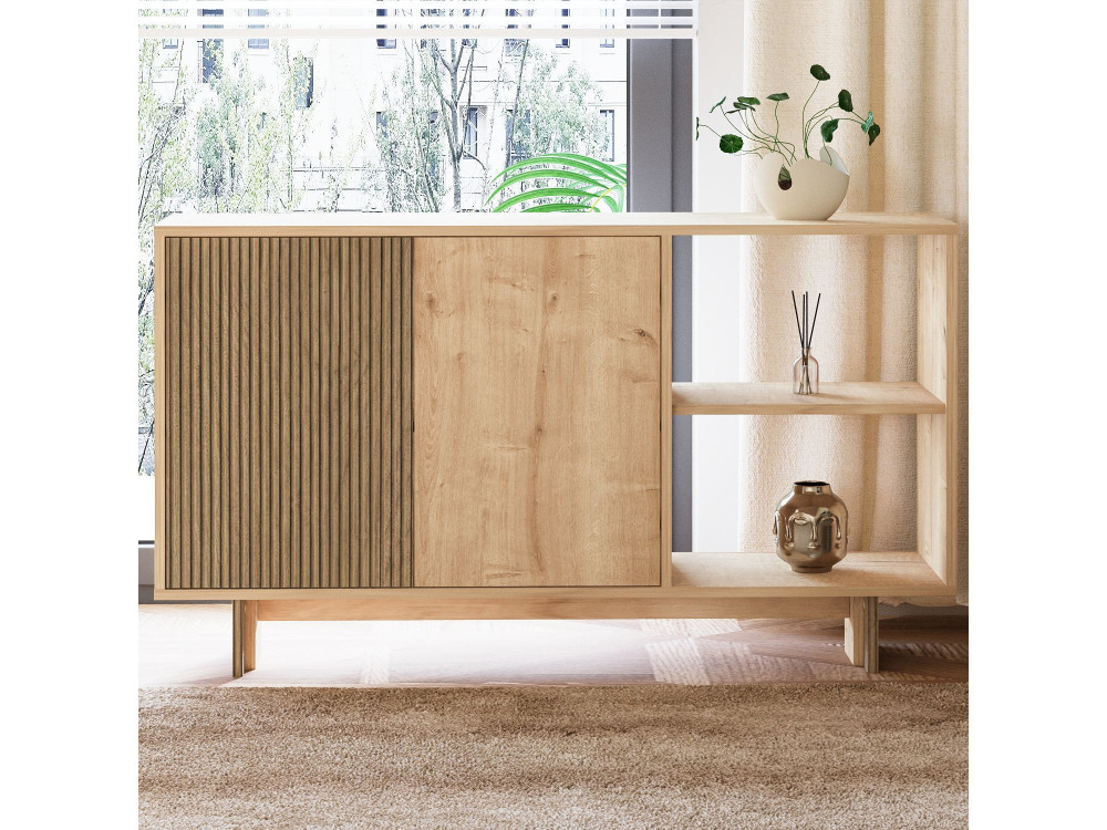 Anrichte aus Holz "Ravello" - 140 x 35 x 80 cm - Beige