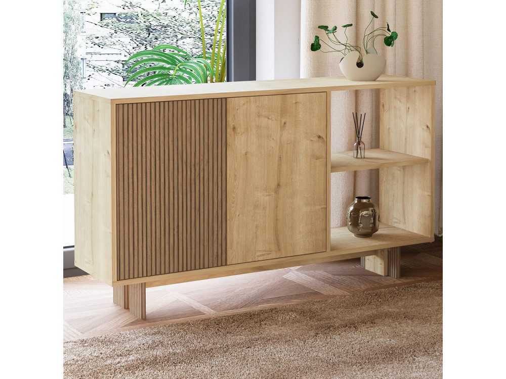 Anrichte aus Holz "Ravello" - 140 x 35 x 80 cm - Beige