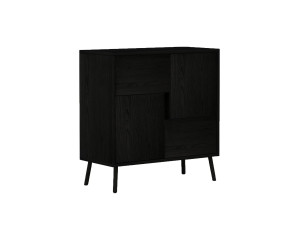 Multifunktionsschrank aus Holz "Darien" - 76.5 x 35 x 79.5 cm - Holz Schwarz