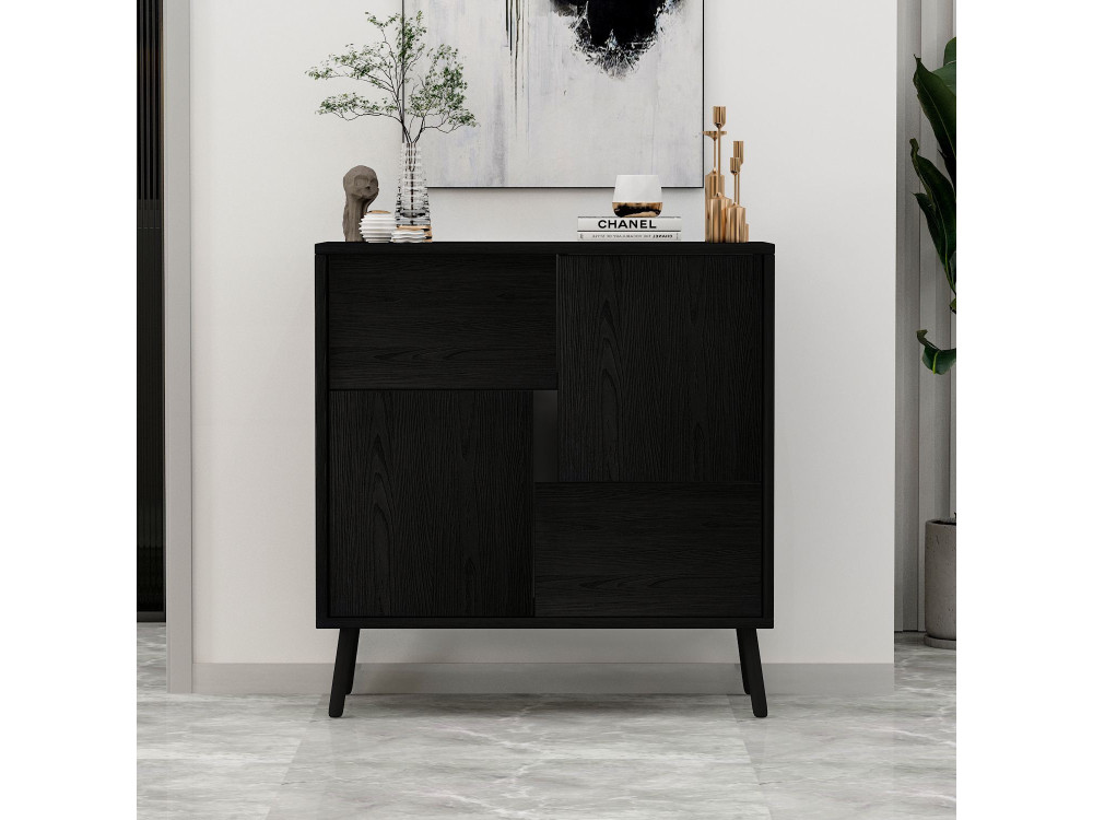 Multifunktionsschrank aus Holz "Darien" - 76.5 x 35 x 79.5 cm - Holz Schwarz
