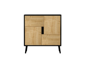 Multifunktionsschrank aus Holz "Darien" - 76.5 x 35 x 79.5 cm - Holz Schwarz