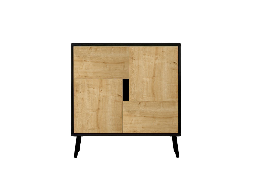 Multifunktionsschrank aus Holz "Darien" - 76.5 x 35 x 79.5 cm - Holz Schwarz