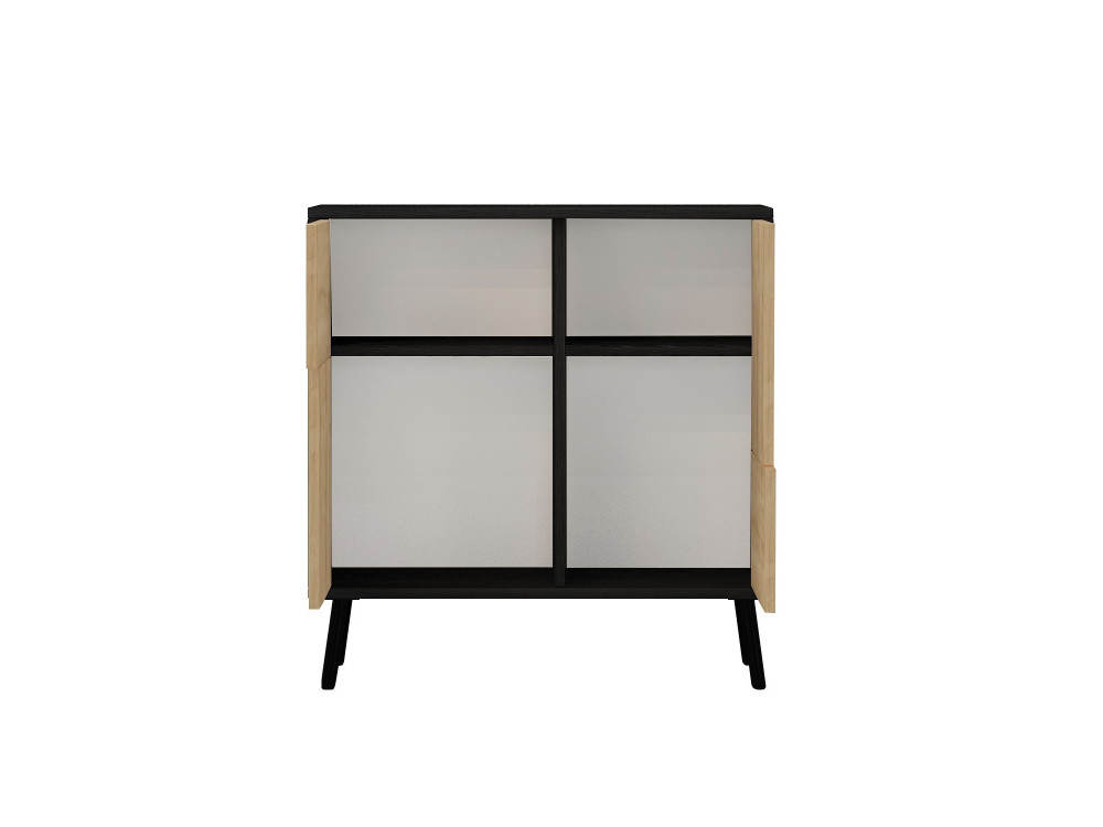 Multifunktionsschrank aus Holz "Darien" - 76.5 x 35 x 79.5 cm - Holz Schwarz