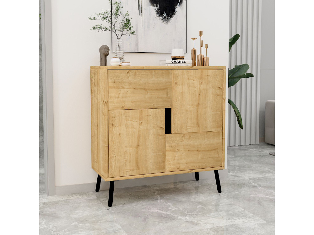 Anrichte aus Holz "Darien" - 76 x 35 x 79 cm - Beige