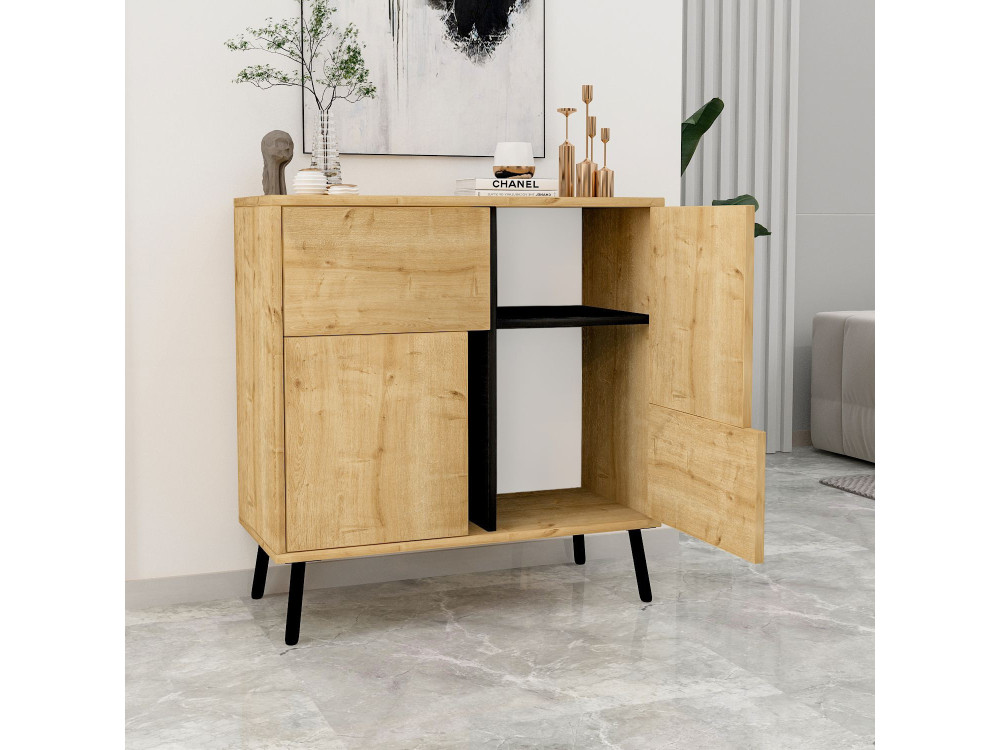 Anrichte aus Holz "Darien" - 76 x 35 x 79 cm - Beige