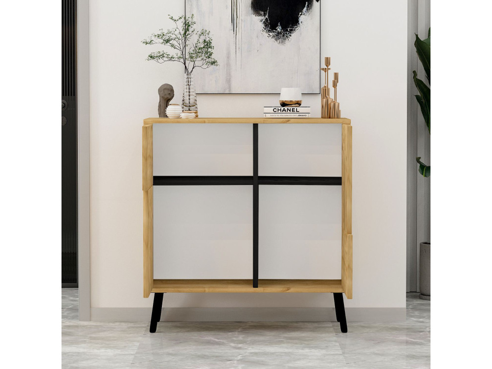 Anrichte aus Holz "Darien" - 76 x 35 x 79 cm - Beige