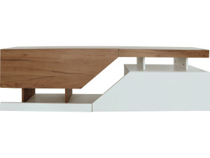 TV-Schrank „Ceelias“ – 160 x 35 x 46 cm – Weiß/Dunkelbraun