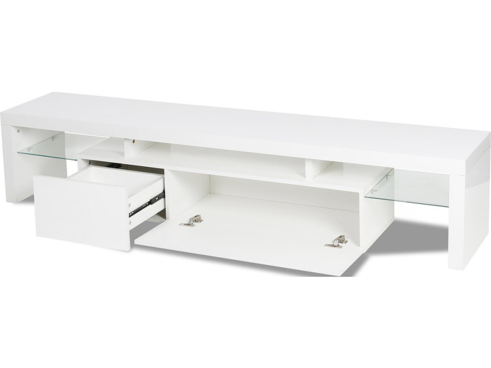 TV-Möbel lackiert mit LED "Tina"  - 187,5 x 34 x 38 cm - Weiß