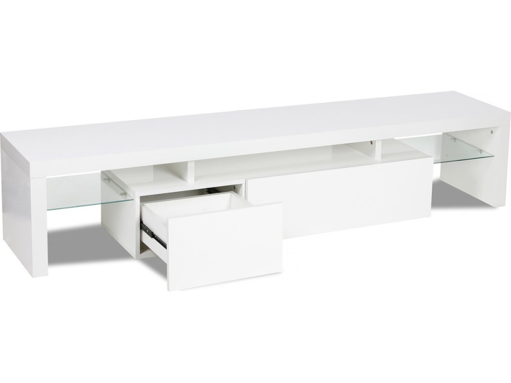 TV-Möbel lackiert mit LED "Tina"  - 187,5 x 34 x 38 cm - Weiß