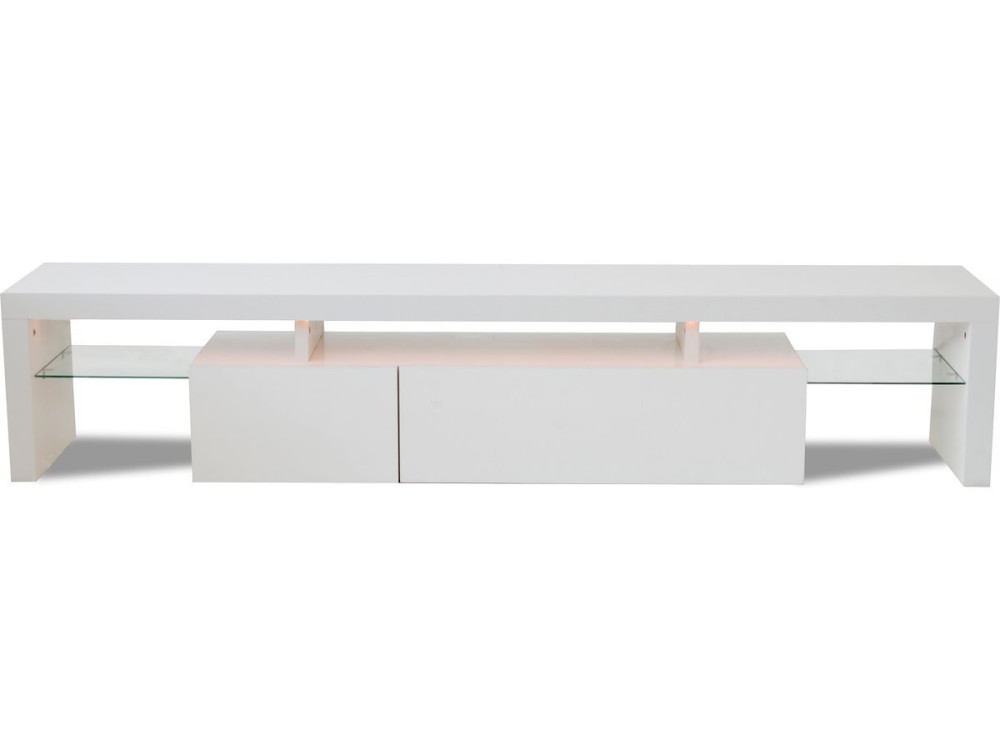 TV-Möbel lackiert mit LED "Tina"  - 187,5 x 34 x 38 cm - Weiß