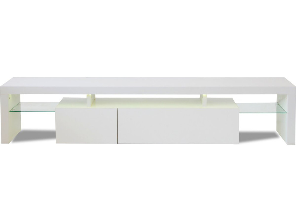 TV-Möbel lackiert mit LED "Tina"  - 187,5 x 34 x 38 cm - Weiß