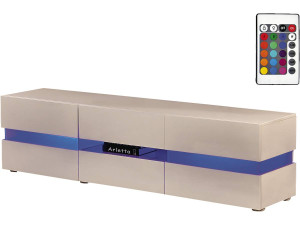 TV-Möbel mit LED "Vida" - 177 x 39 x 45 cm - Weiß lackiert