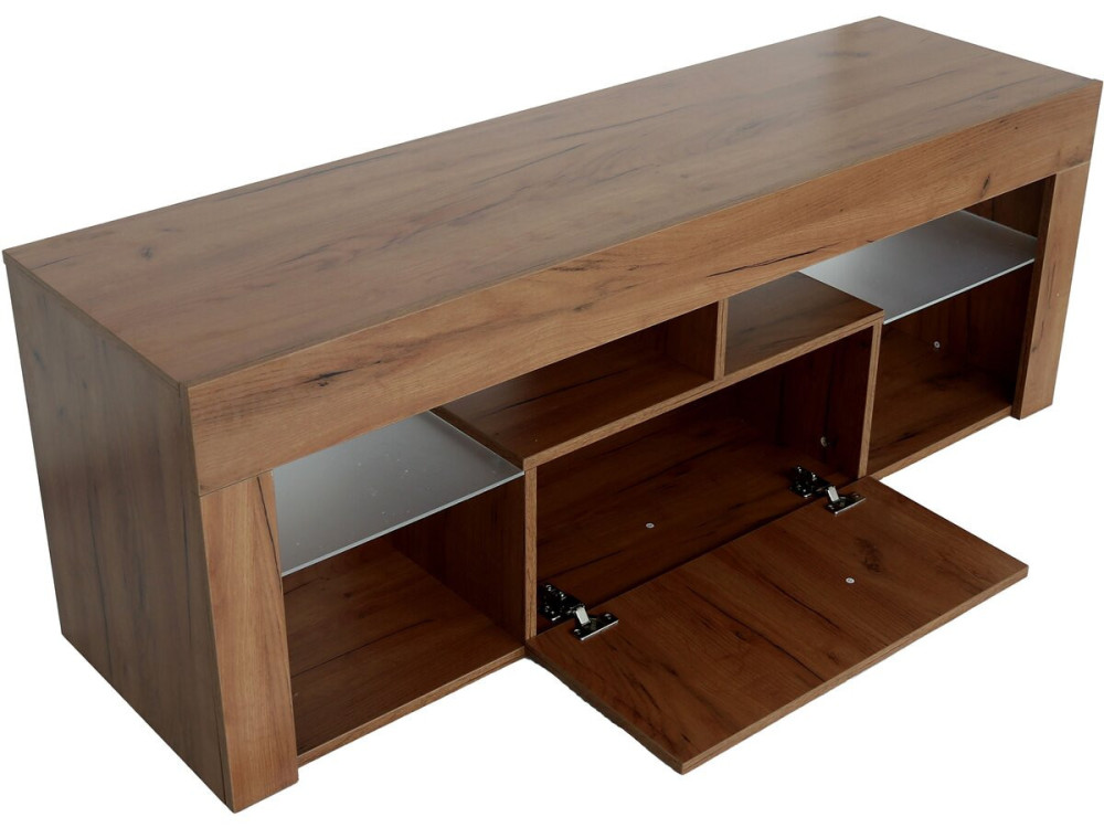 Designer TV-Möbel aus Holz "Hugo" - 140 x 40 x 50 cm - Braun