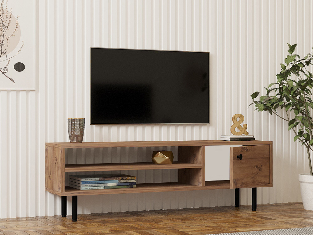 TV-Möbel aus Holz "Avila" - 120 x 30 x 38 cm - Atlantische Kiefer