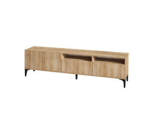 TV-Möbel aus Holz "Ross" - 180 x 35 x 52 cm - Eiche