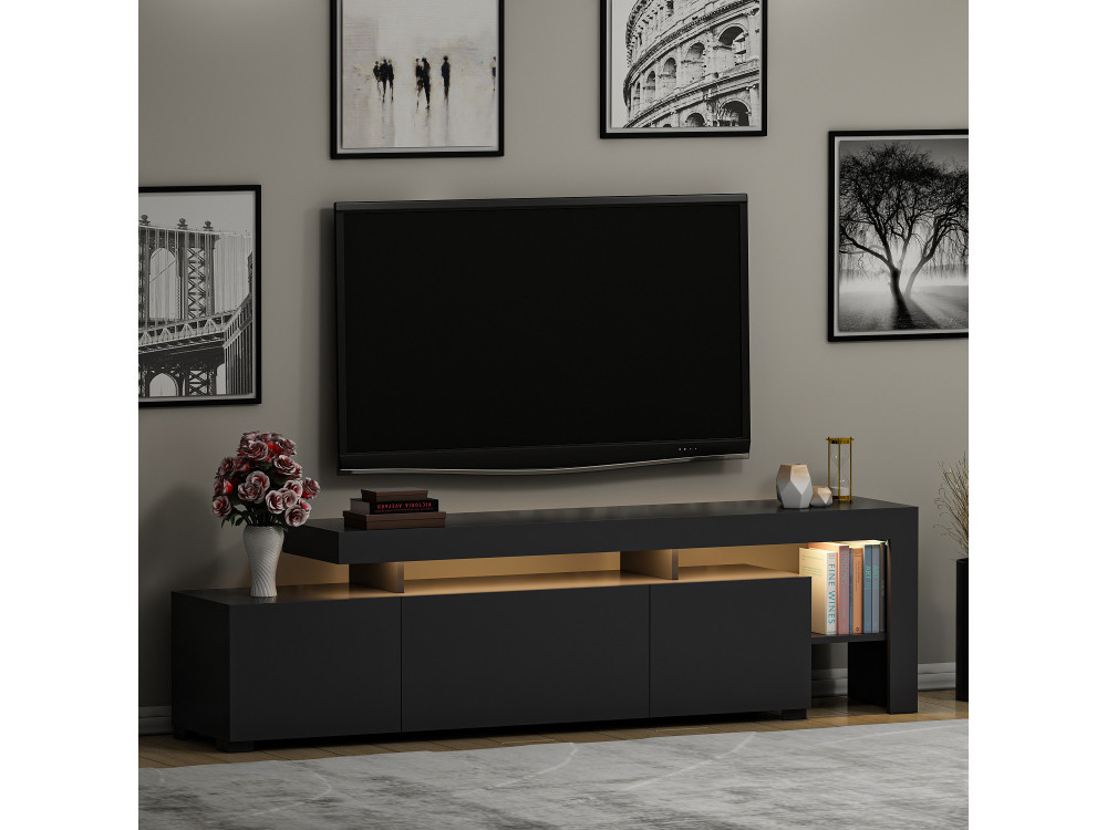 TV-Möbel aus Holz "Beliz" - 192 x 37 x 53 cm - Anthrazit