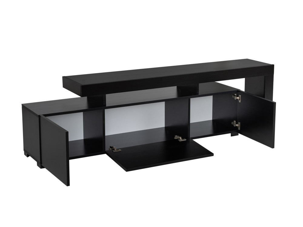 TV-Möbel aus Holz "Beliz" 192 x 37 x 53 cm - Schwarzes Holz