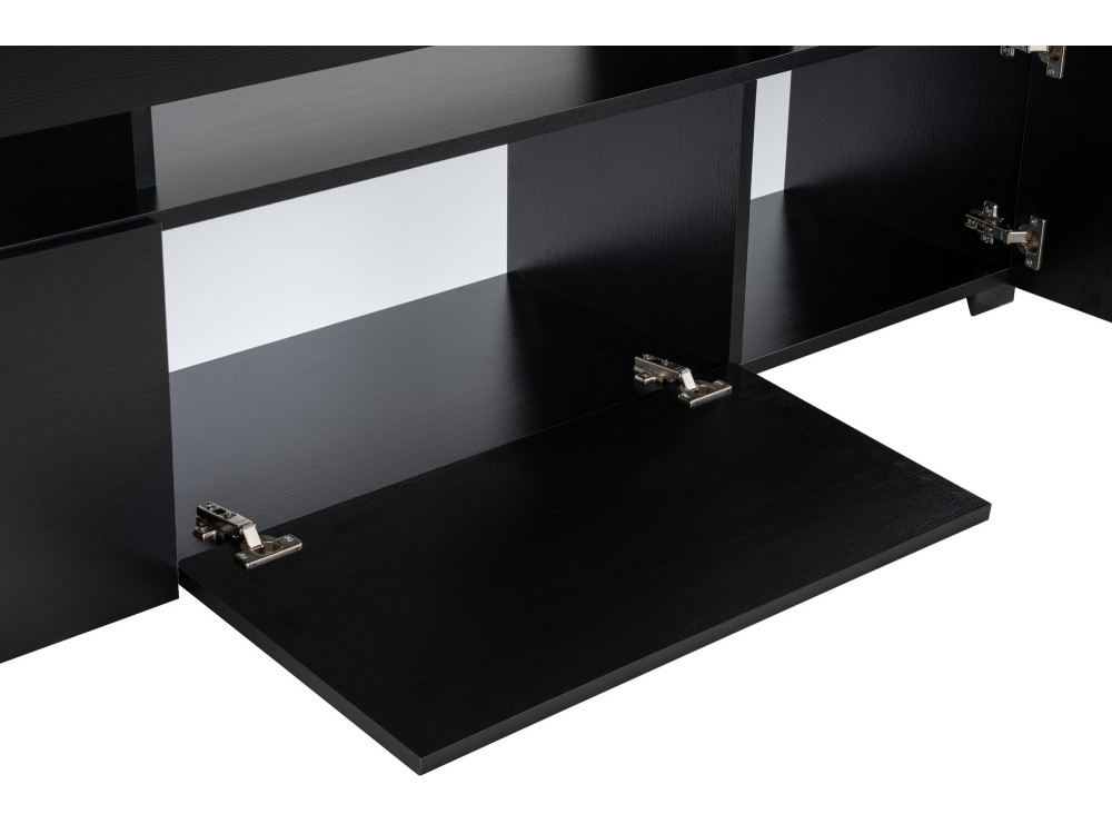 TV-Möbel aus Holz "Beliz" 192 x 37 x 53 cm - Schwarzes Holz