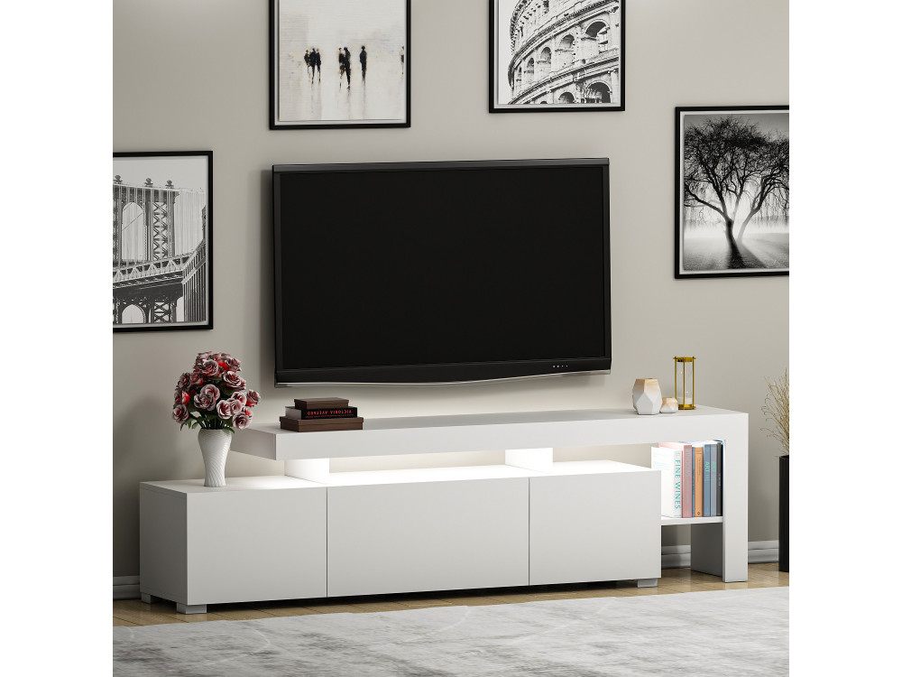 TV-Möbel aus Holz "Beliz" 192 x 37 x 53 cm - Weiß