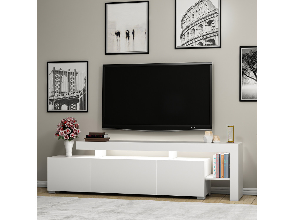 TV-Möbel aus Holz "Beliz" 192 x 37 x 53 cm - Weiß