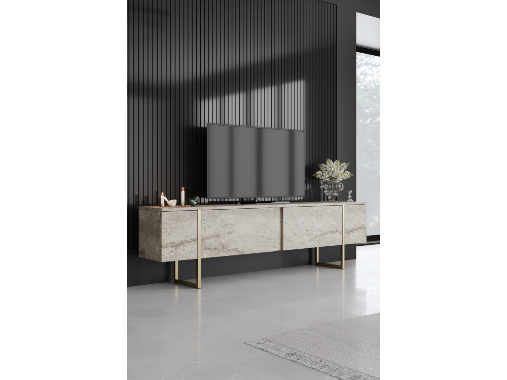 TV-Möbel aus Holz "Luxe" - 180 x 30 x 50 cm - TravertinOr