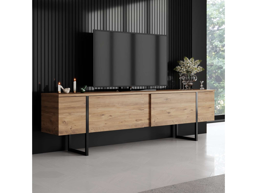 TV-Möbel aus Holz "Luxe" - 180 x 30 x 50 cm - Braun