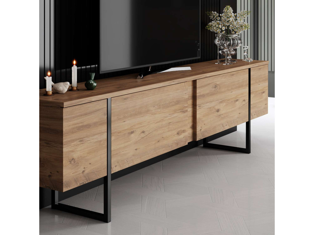TV-Möbel aus Holz "Luxe" - 180 x 30 x 50 cm - Braun
