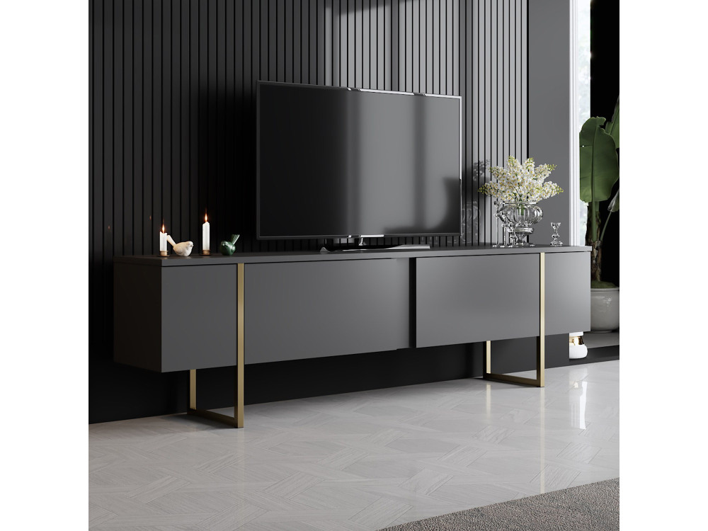 TV-Möbel aus Holz "Luxe" - 180 x 30 x 50 cm - Gold