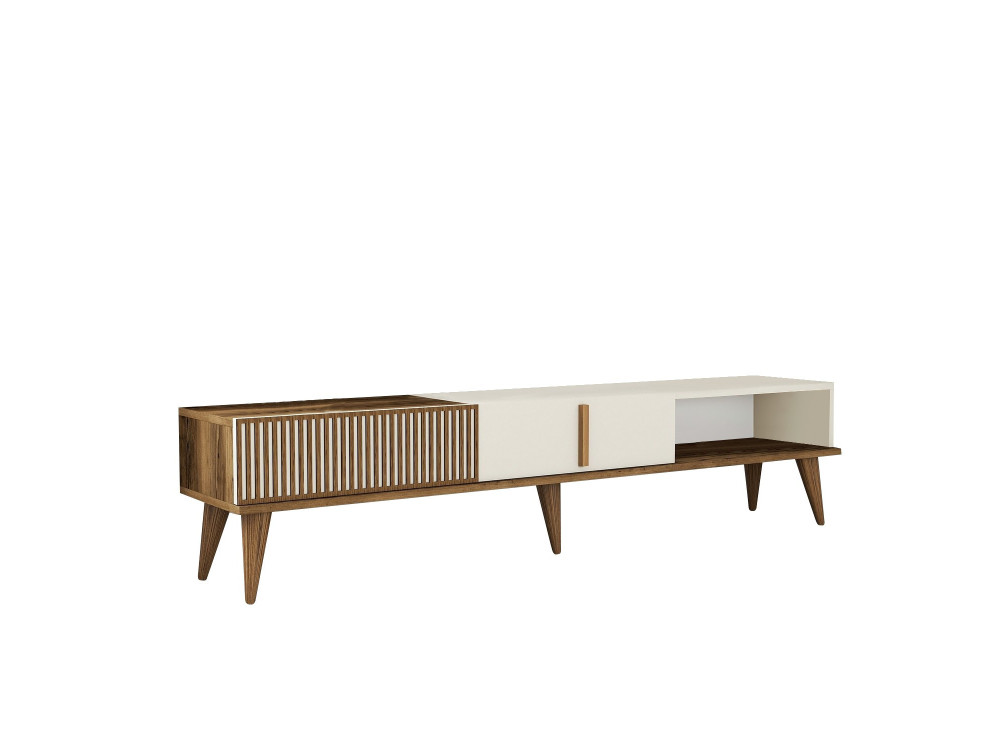 TV-Möbel aus Holz "Milan" - 180 x 35 x 40 cm - Creme de noix