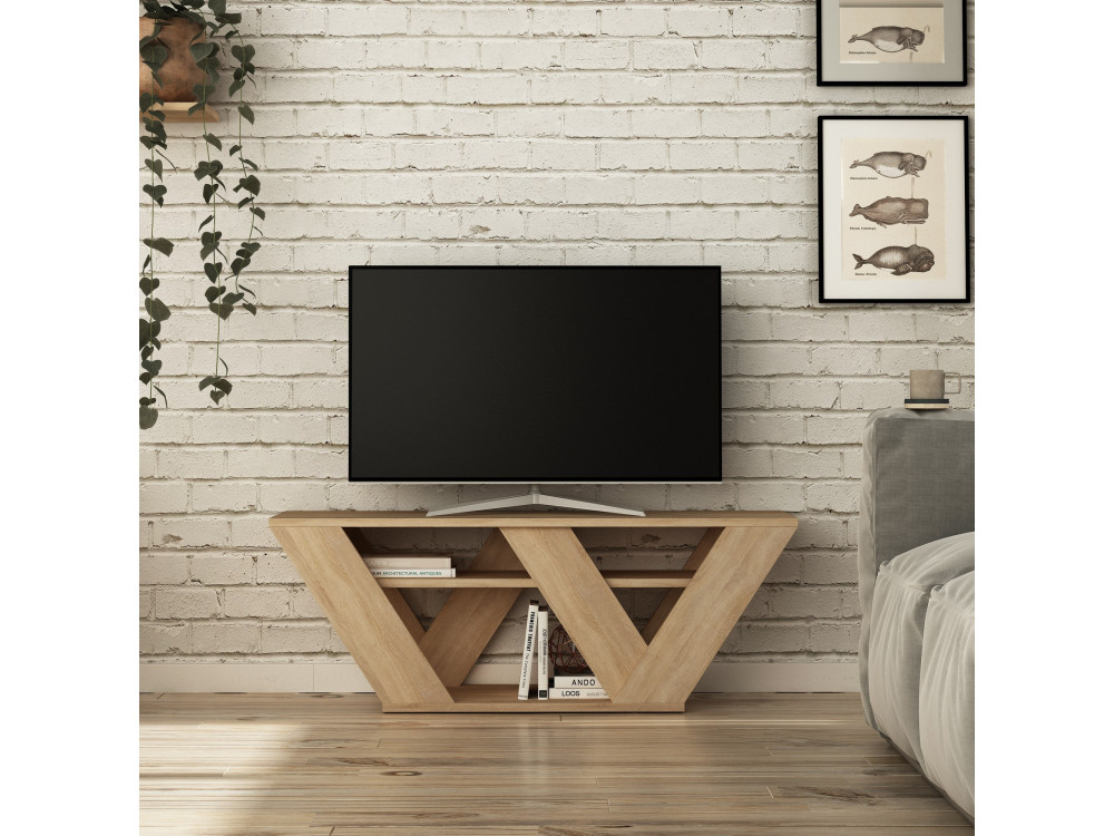 TV-Möbel aus Holz "Pipralla" - 110 x 30 x 40 cm - Eiche