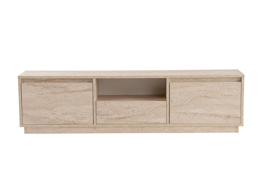 TV-Ständer "Vanguard" aus Holz – 160 x 29 x 42 cm – Travertin
