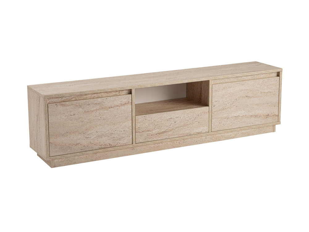 TV-Ständer "Vanguard" aus Holz – 160 x 29 x 42 cm – Travertin