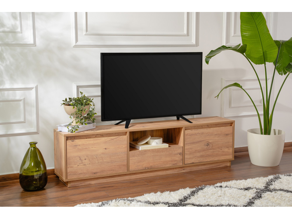 TV-Ständer Vanguard aus Holz – 160 x 29 x 42 cm – Atlantische Kiefer