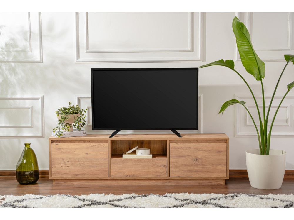 TV-Ständer Vanguard aus Holz – 160 x 29 x 42 cm – Atlantische Kiefer