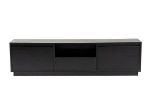 TV-Möbel aus Holz "Vanguard" 160 x 30 x 42 cm - Schwarzes Holz