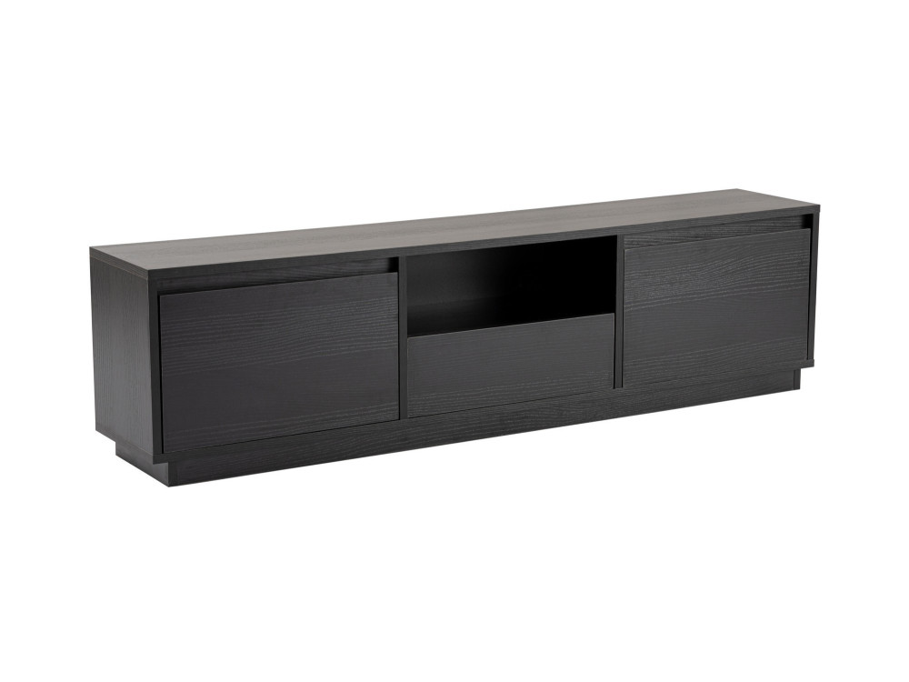 TV-Möbel aus Holz "Vanguard" 160 x 30 x 42 cm - Schwarzes Holz