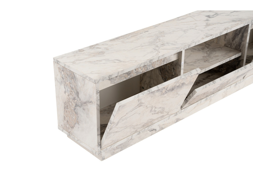 TV-Möbel aus Holz "Vanguard" 160 x 30 x 42 cm - Freesia Marmor