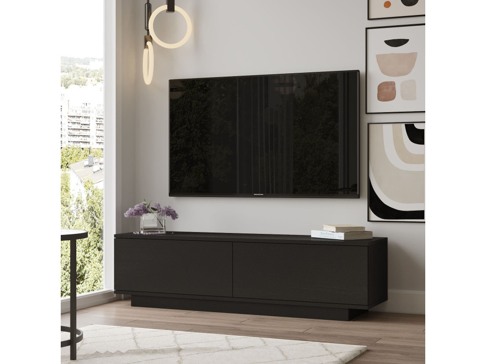 TV-Möbel aus Holz "FN1" - 140 x 35 x 38 cm - Schwarz