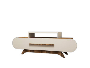 TV-Möbel aus Holz "Rose" - 145 x 36 x 49 cm - Creme de noix