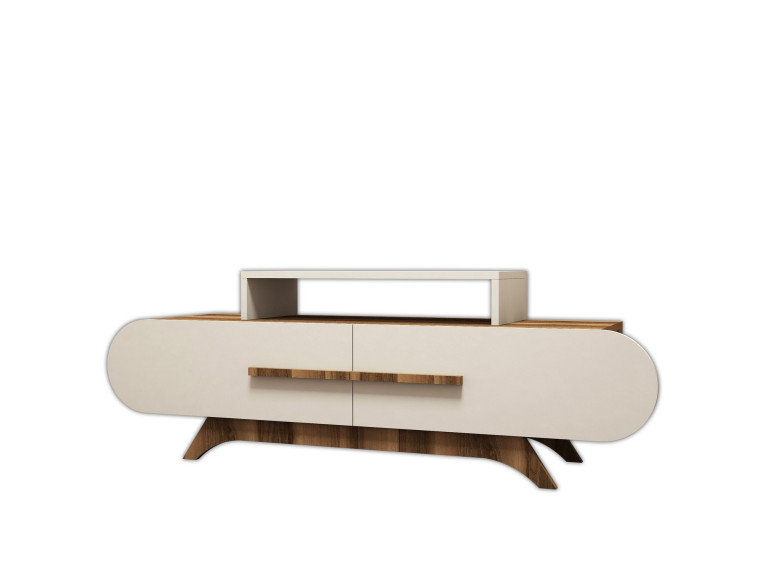 TV-Möbel aus Holz "Rose" - 145 x 36 x 49 cm - Creme de noix